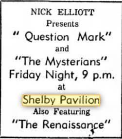 Shelby Pavilion - The Mysterians 1969 (newer photo)